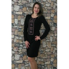 Embroidered dress "Firework" black